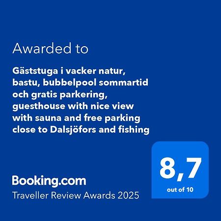 Gaeststuga I Vacker Natur, Bastu, Bubbelpool Sommartid Och Gratis Parkering Naera Ulricehamn Och Lassalyckan, Guesthouse With Nice View With Sauna And Free Parking Close To Dalsjoefors And Fishing Borås Exteriér fotografie