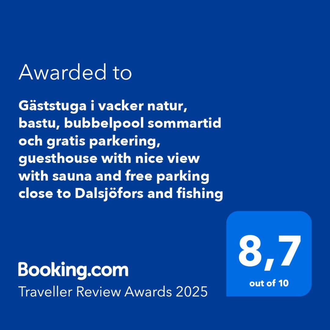 Gaeststuga I Vacker Natur, Bastu, Bubbelpool Sommartid Och Gratis Parkering Naera Ulricehamn Och Lassalyckan, Guesthouse With Nice View With Sauna And Free Parking Close To Dalsjoefors And Fishing Borås Exteriér fotografie